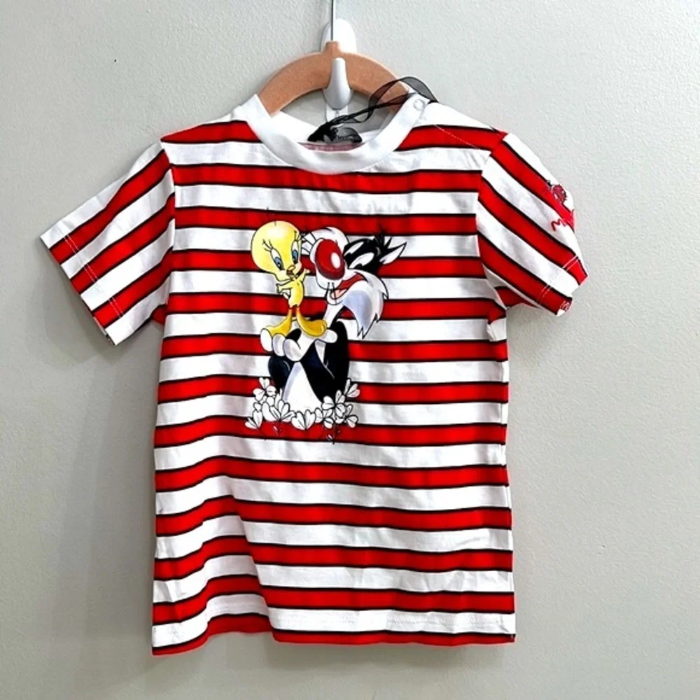 Monnalisa Striped Sylvester And Tweety T-Shirt